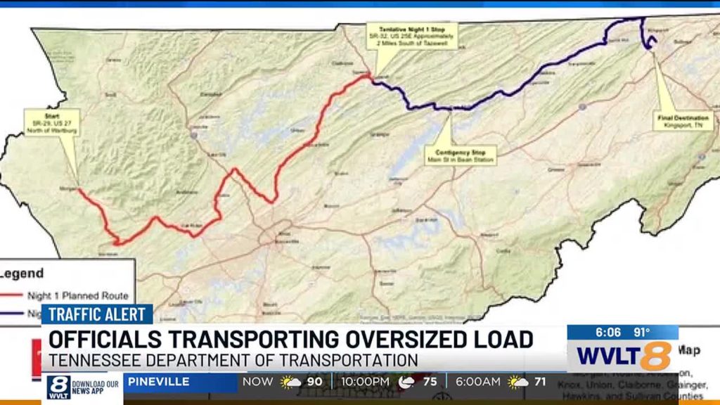 Crews to escort oversized load through East Tennessee