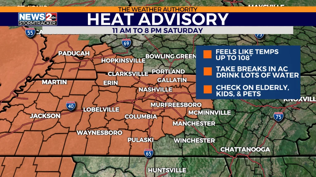 Dangerous heat followed by strong storms