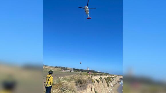 Man stranded on California coast saved by writing ‘HELP’ in sand