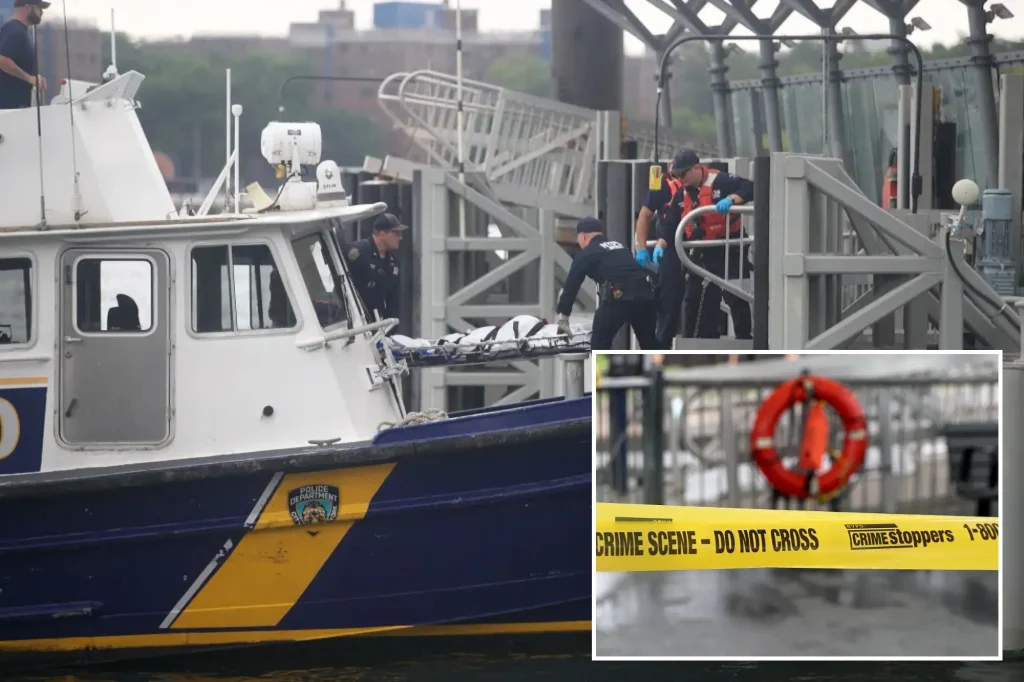 Cops find young man’s body floating facedown in NYC’s Harlem River.