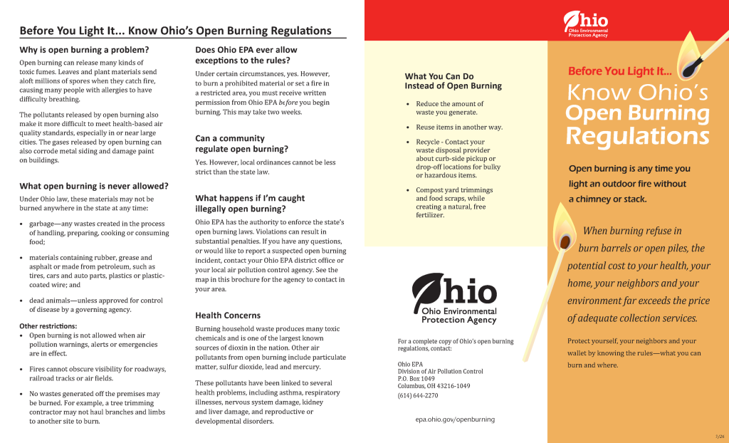 Legal-Ease: Before you light the match: Ohio’s open burning regulations