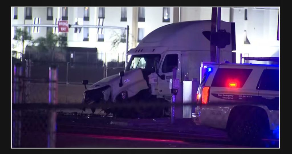 Fatality occurs when driver runs red light and is struck by semi-truck in west Phoenix