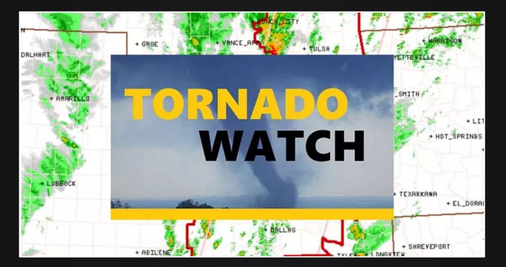 Immediate Attention Required: Tornado Watch Declared for 29 Counties in Texas