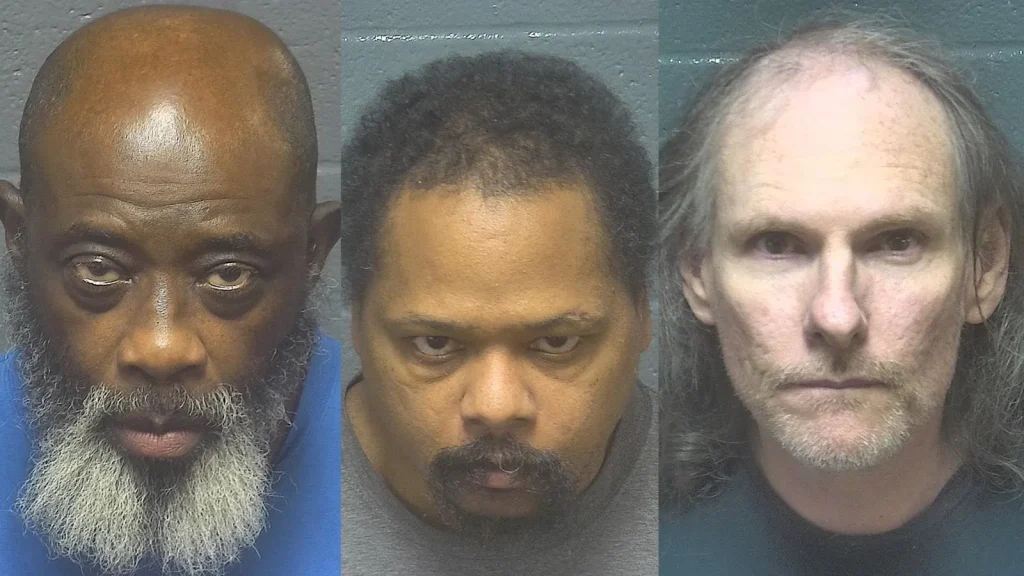 Three inmates previously deemed incompetent for trial were arrested over the weekend