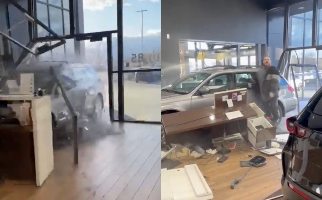 Angry Utah Man Drives His Newly-Purchased Car Through A Dealership After Being Denied A Refund